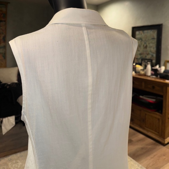 Yohji Yamamoto White Asymmetrical Button-Down Dress (Size 2) - Picture 12 of 16